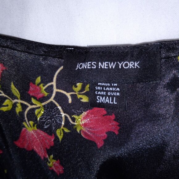 Vtg Small Romantic Black Gown Dress Midi Sassy Liquid Satin Roses  Elegant EUC - Picture 3 of 6